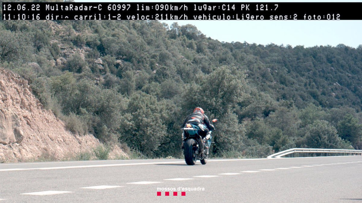 El motorista d'Andorra controlat a la C-14