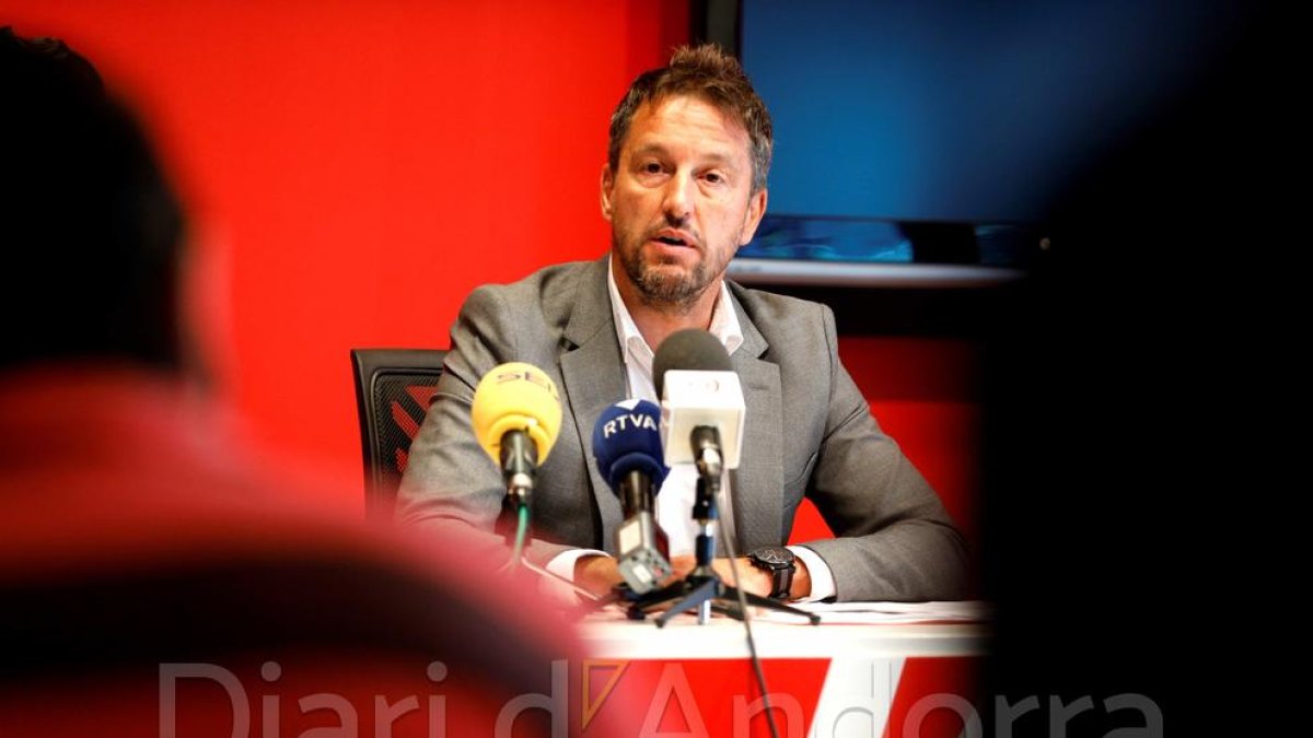 Pere López avui en roda de premsa