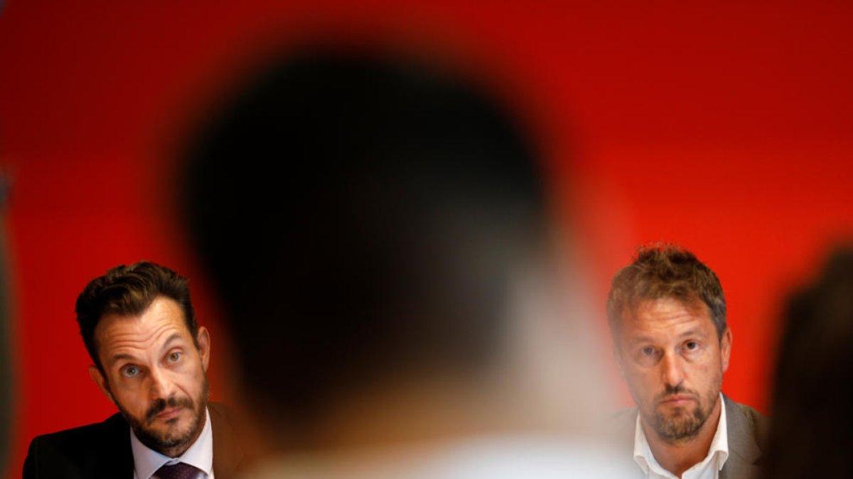 Alís i López durant la roda de premsa d'ahir.
