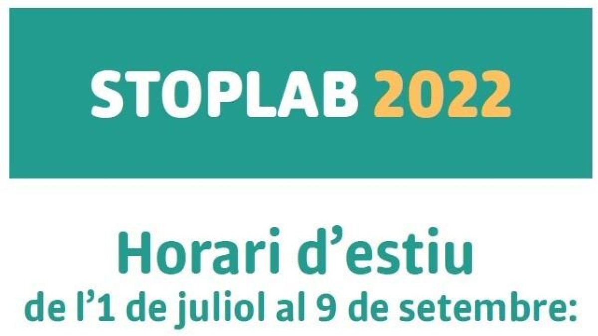 Horaris d'estiu a l'stoplab