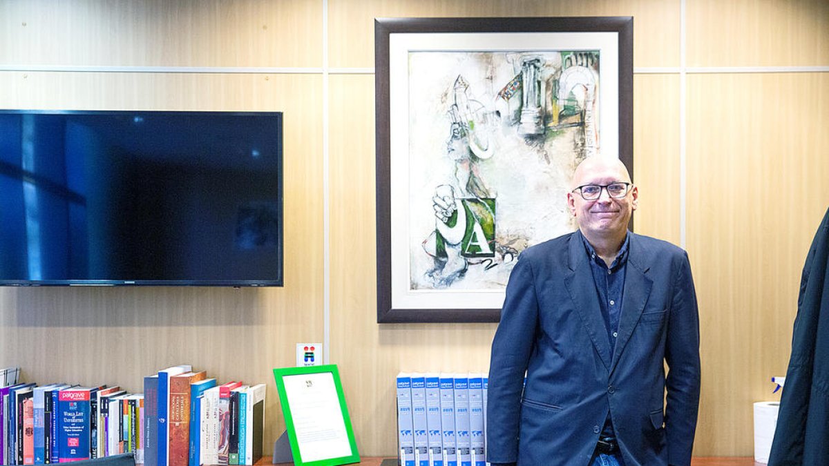 El rector de la UdA, Miquel Nicola, a Sant Julià de Lòria.