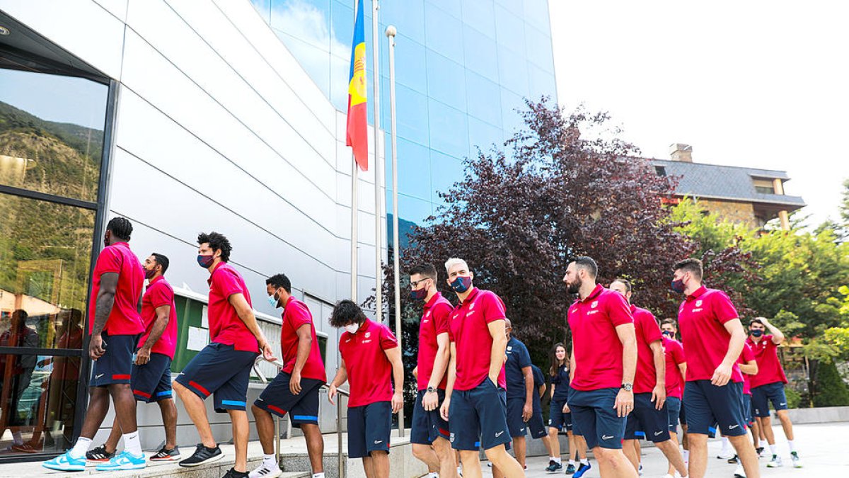 El Barça d'Handbol, a Encamp.