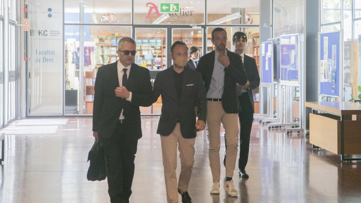 Isidre Bartumeu amb Espot i Torres a la Universitat