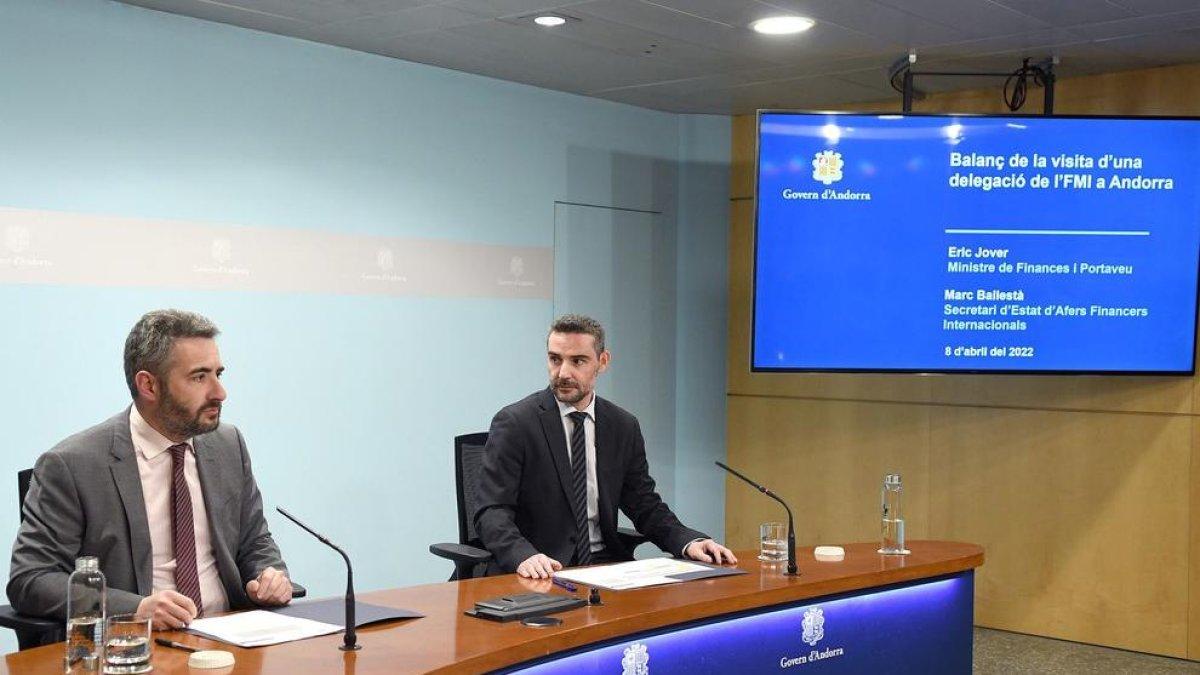 Eric Jover i Marc Ballestà han presentat l'informe de l'FMI