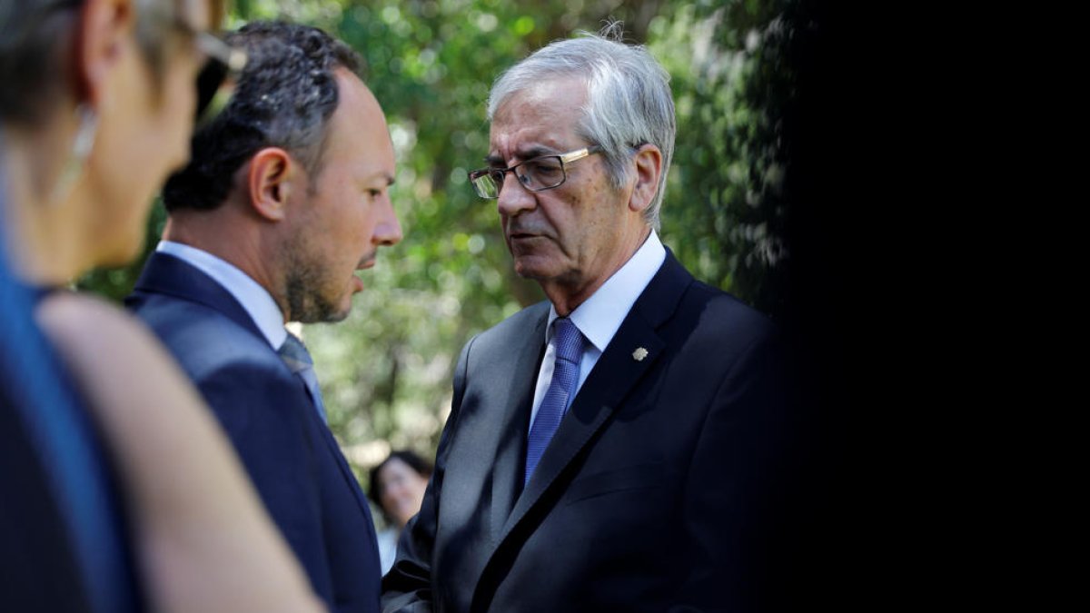 Mauri a l'ambaixada de França, dissabte.