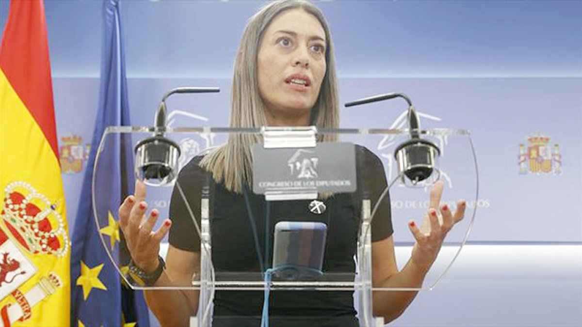 Míriam Nogueras al Congrés dels Diputats espanyol.