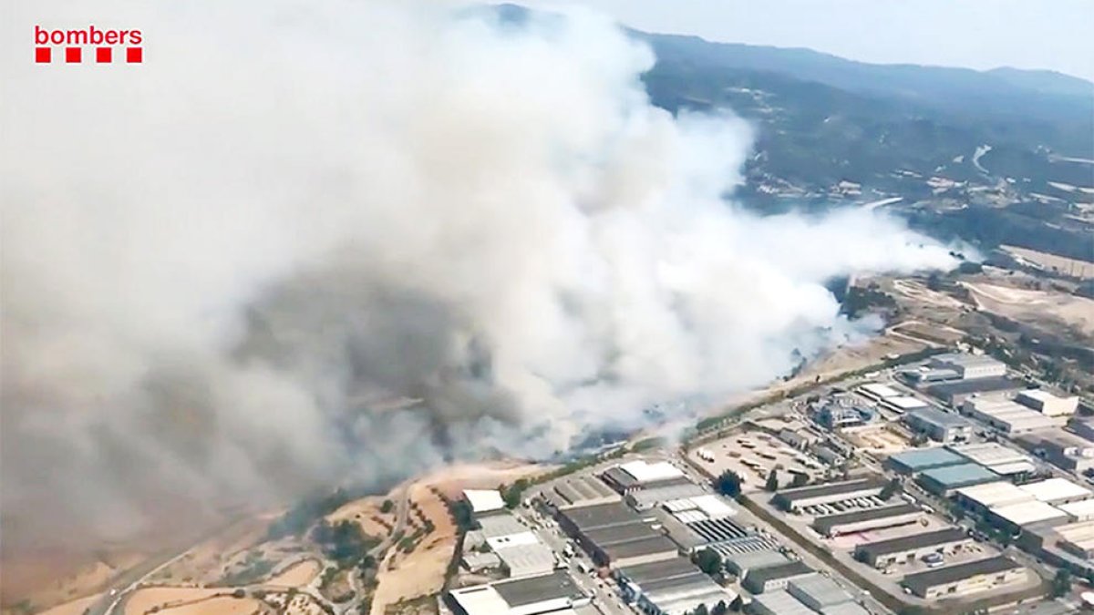 La localitat afectada per l'incendi.