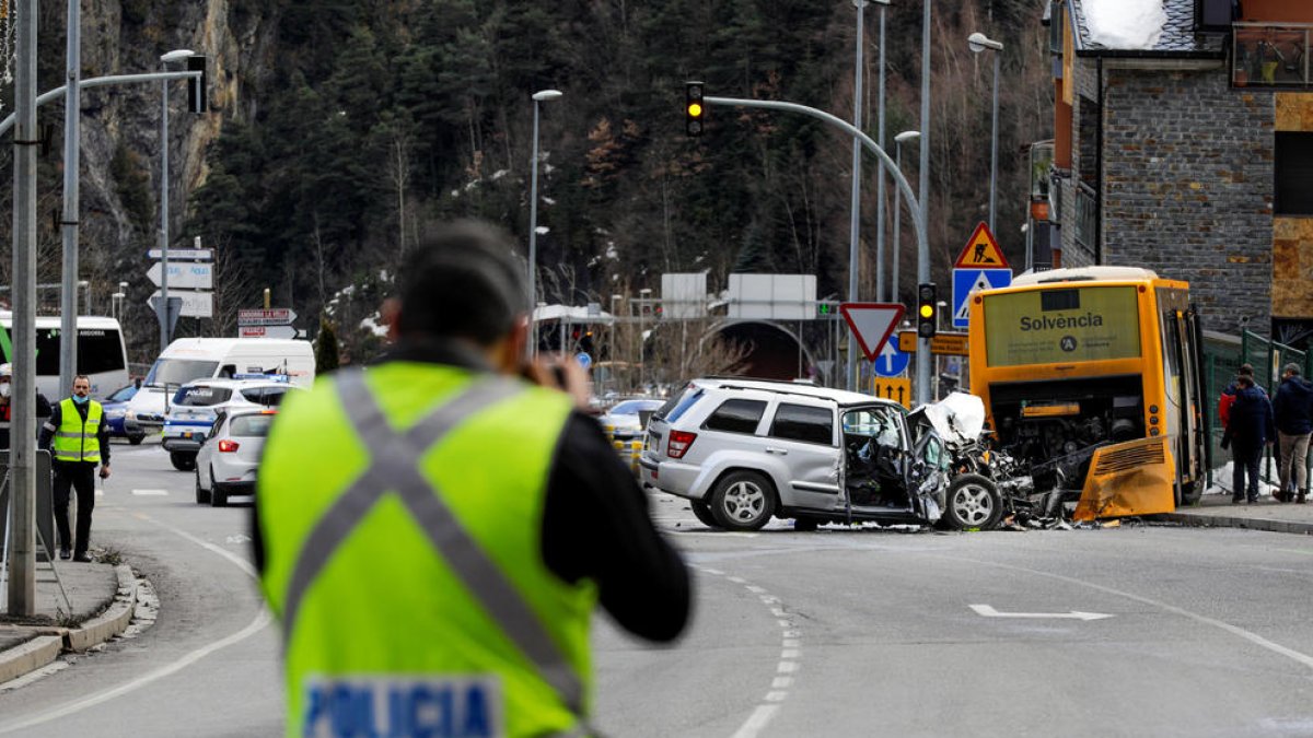 Un accident de trànsit a la Massana.