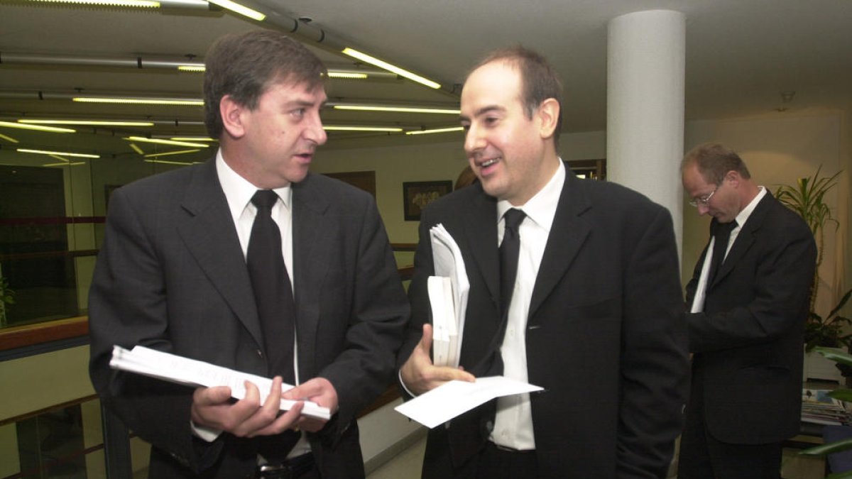 Romà Mas juntament amb Joaquim Dolsa.