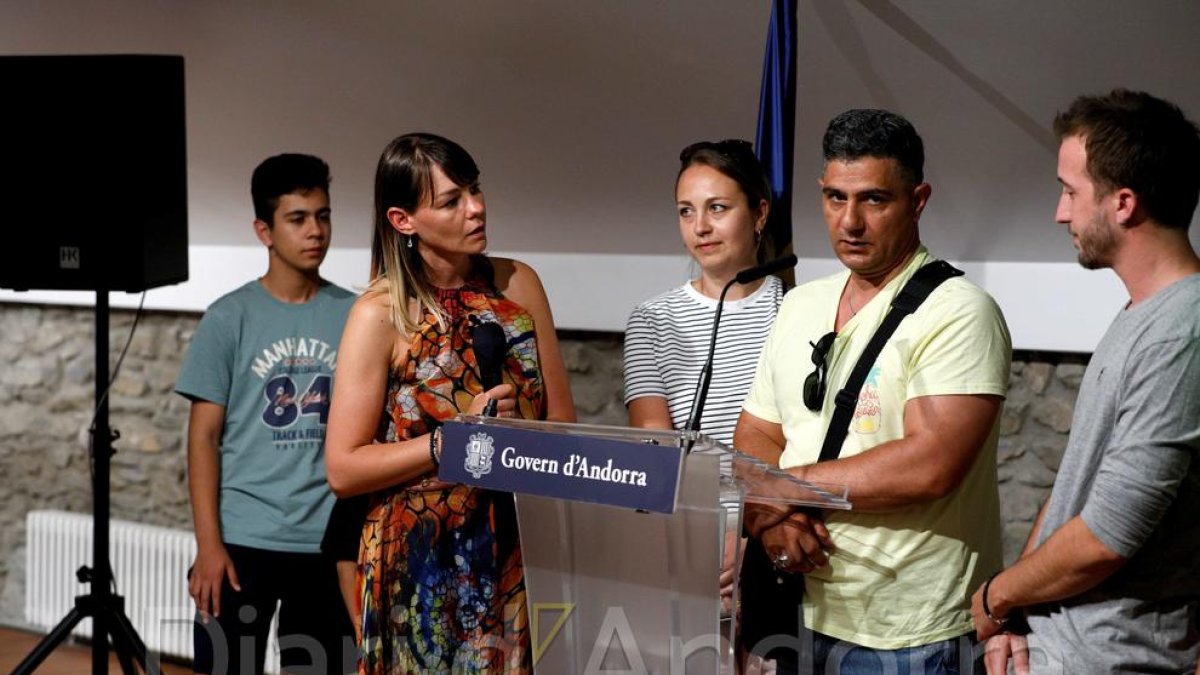 Mubafak explica la seva història durant l'acte.