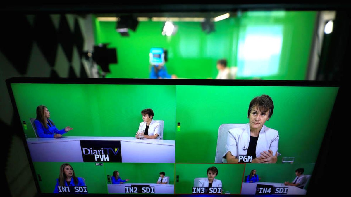 Roser Suñé, ahir durant l'entrevista a Diari TV.