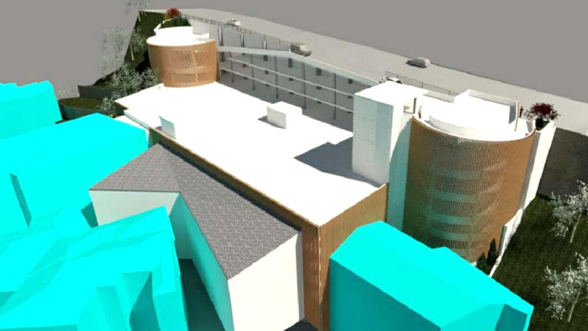 Simulació de com serà l'aparcament de l'Escaler.