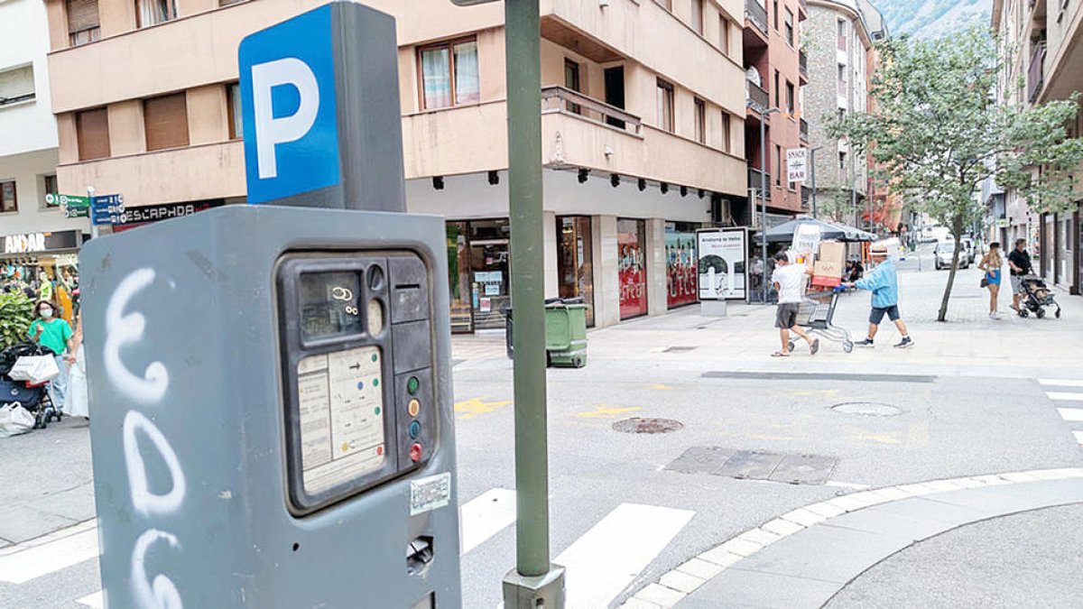 Un parquímetre a la zona de Prada Ramon.