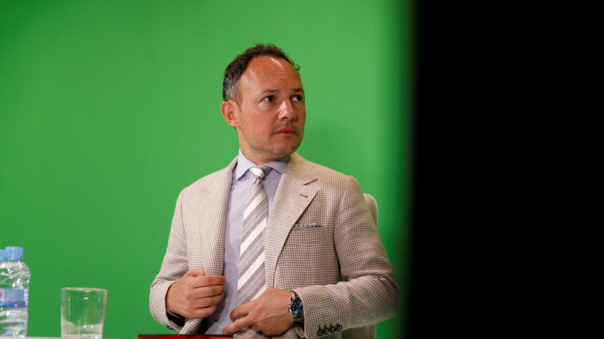 El cap de Govern, Xavier Espot, ahir minuts abans de l'entrevista a Diari TV.