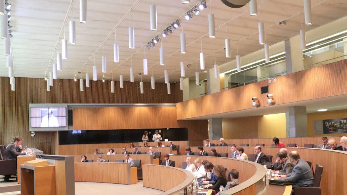 Un moment de la sessió extraordinària d'ahir al Consell General.
