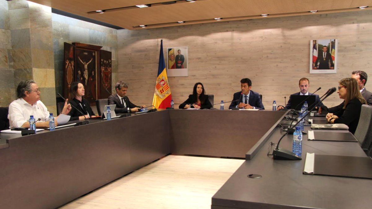 Sessió de consell de comú d'ahir al migdia.