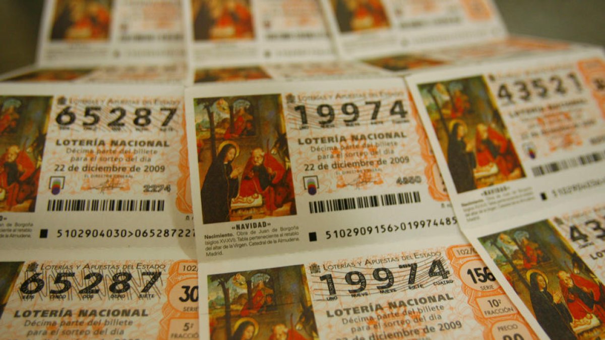 Dècims de la Loteria Nacional espanyola.