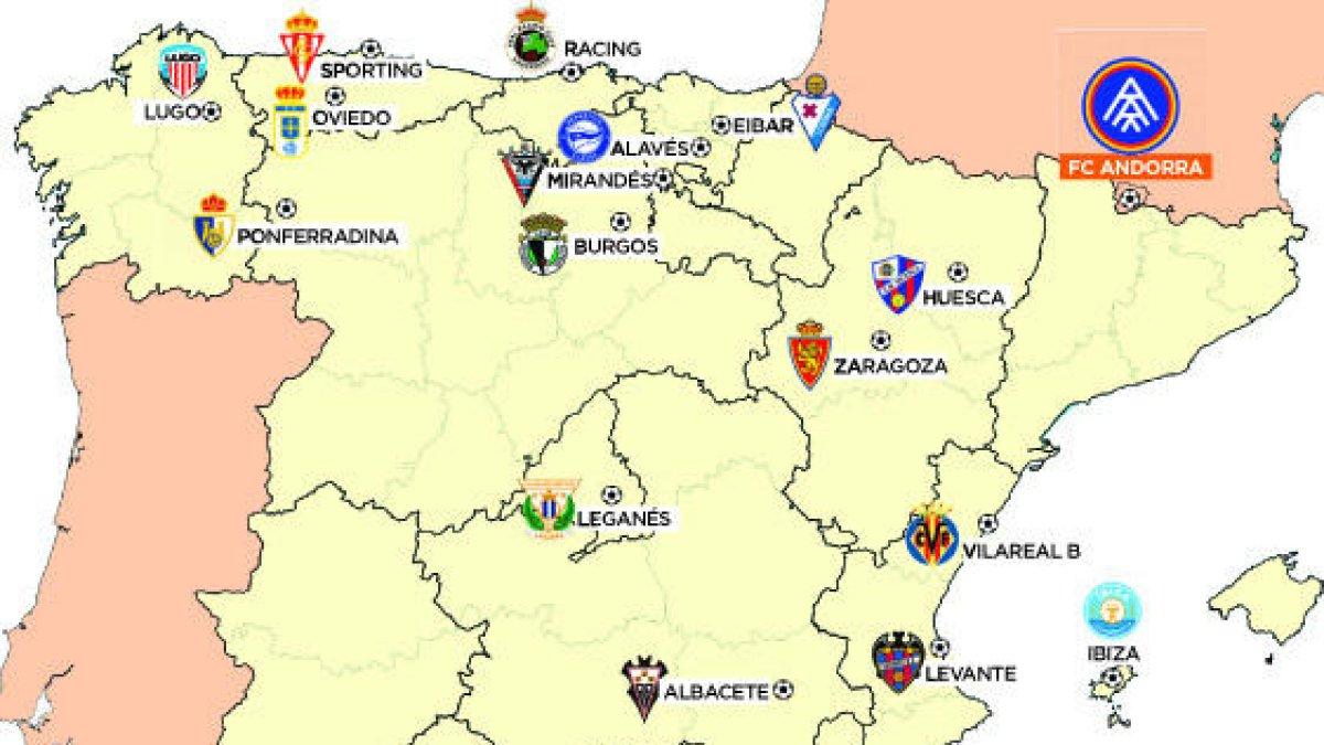 L'FC Andorra tindrà 15 rivals ex primera divisió