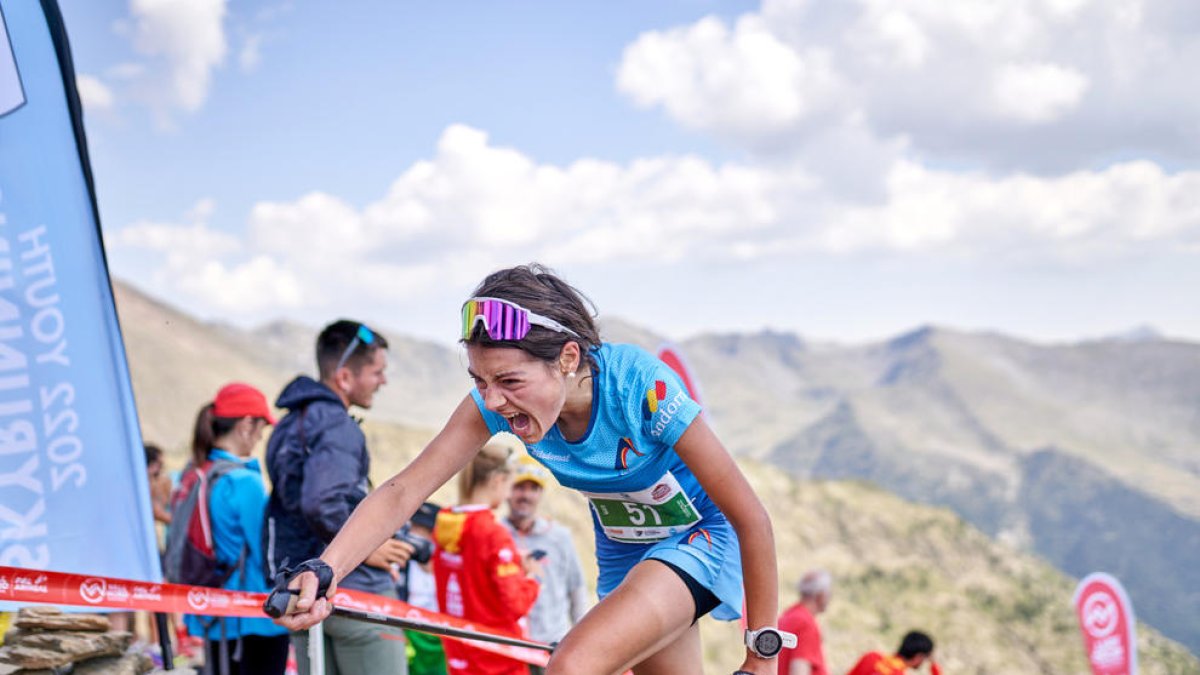Magalí Salomon, en un moment de la prova, ahir.