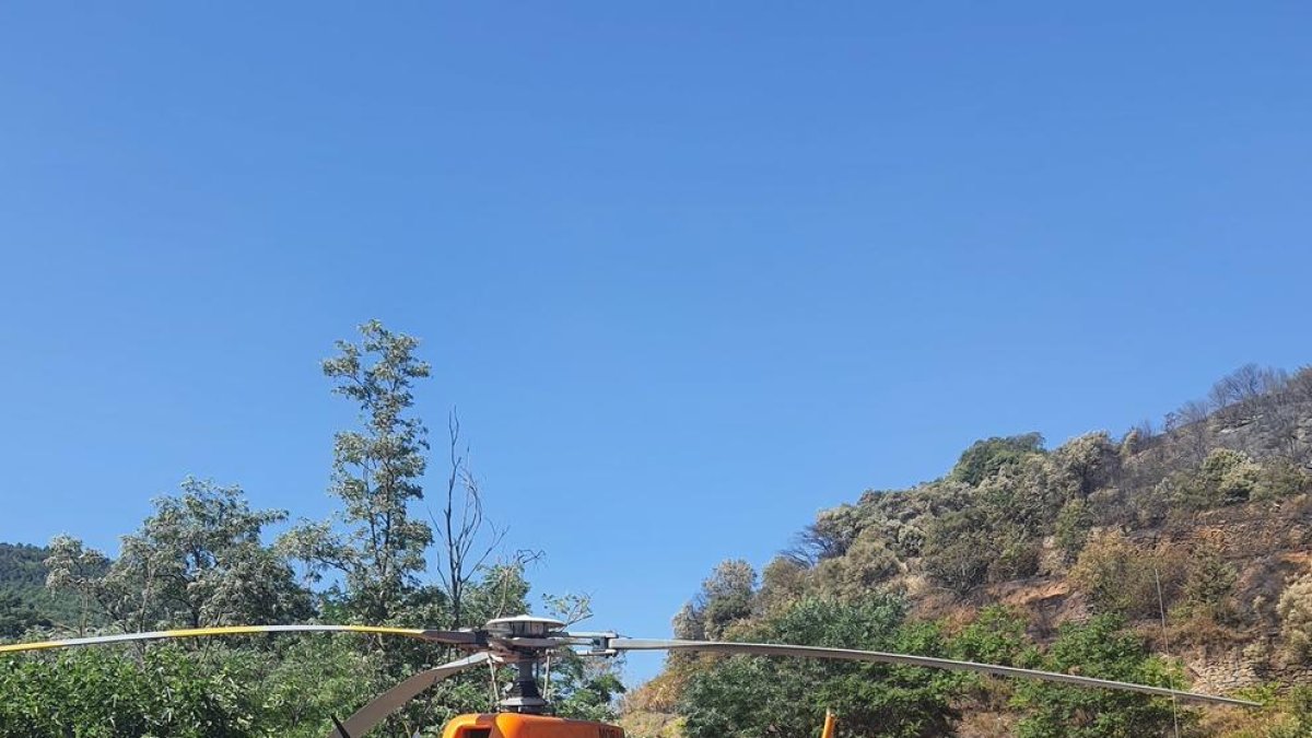 Efectius dels bombers a la zona afectada