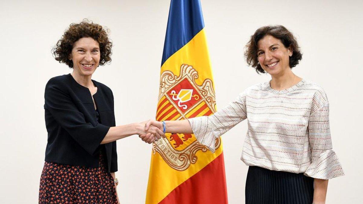 Maria Ubach i Sophie Muller s'han reunit avui a Andorra