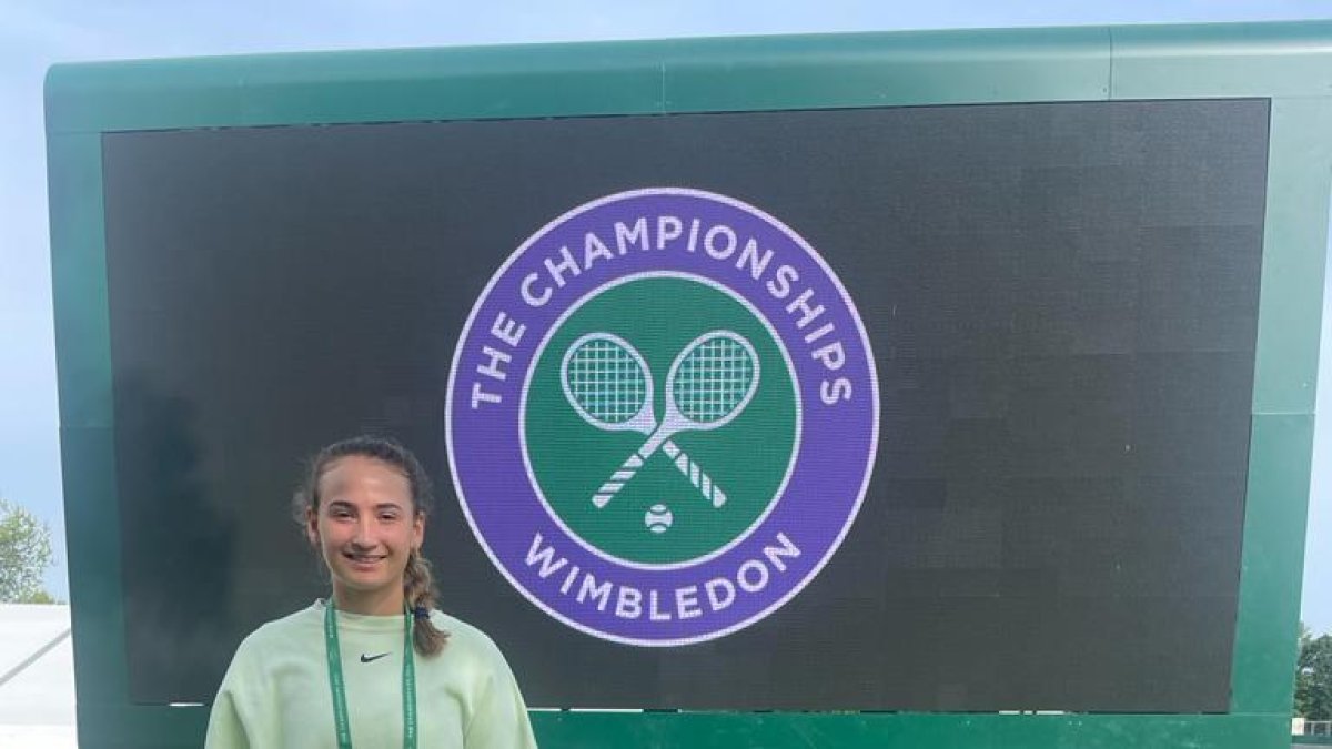 Vicky Jiménez al recinte de Wimbledon