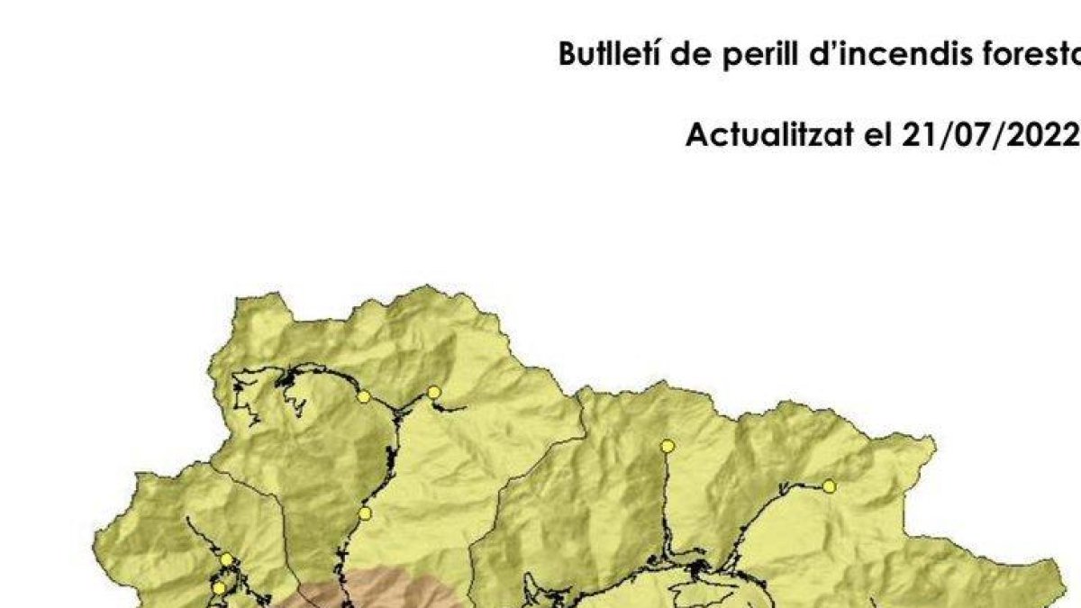 Butlletí bombers pel risc d'incendi al país