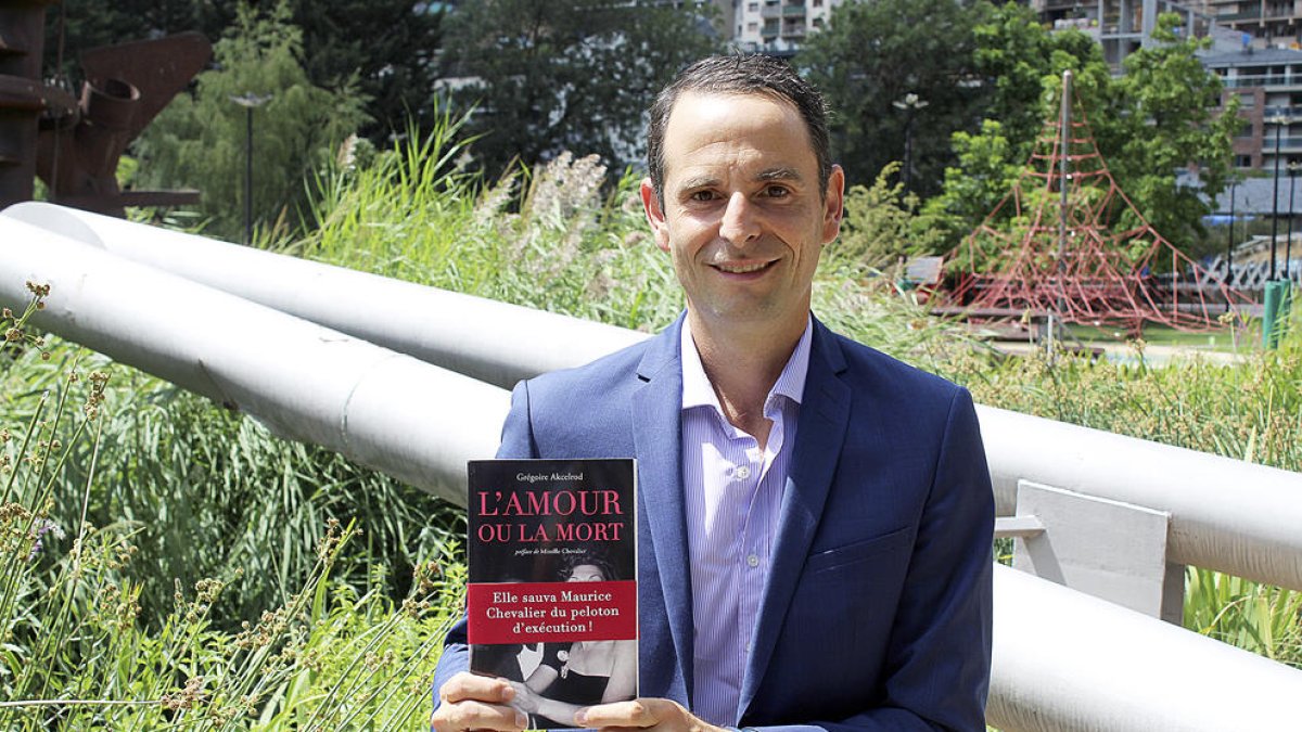 Grégoire Akcelrod, ahir al Parc Central d'Andorra la Vella.