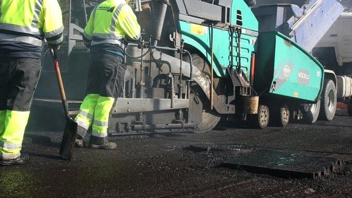 Obres de pavimentació.