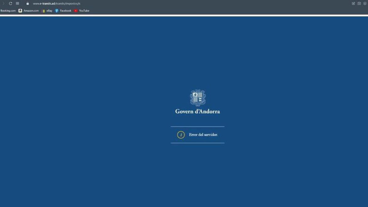El domini de Tributs dona error.