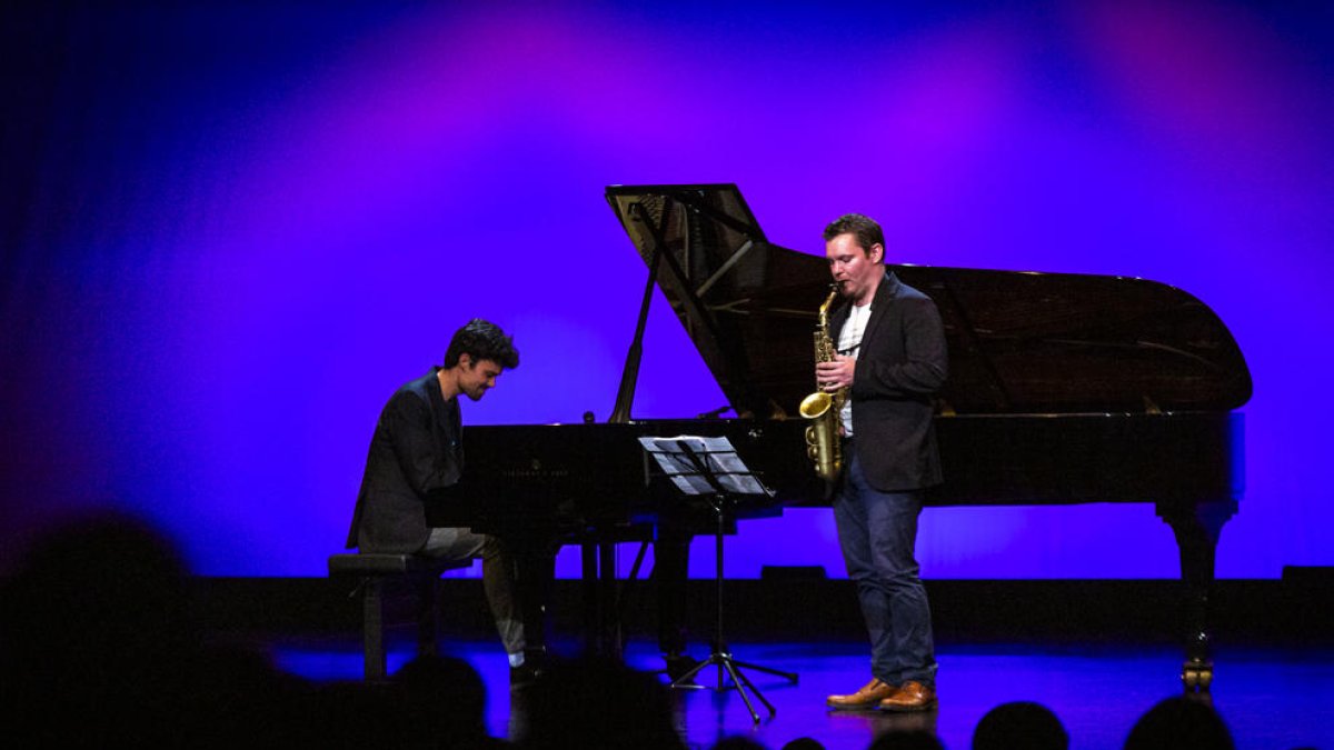 Kic Barroc i Baptiste Herbin en l'actuació d'ahir