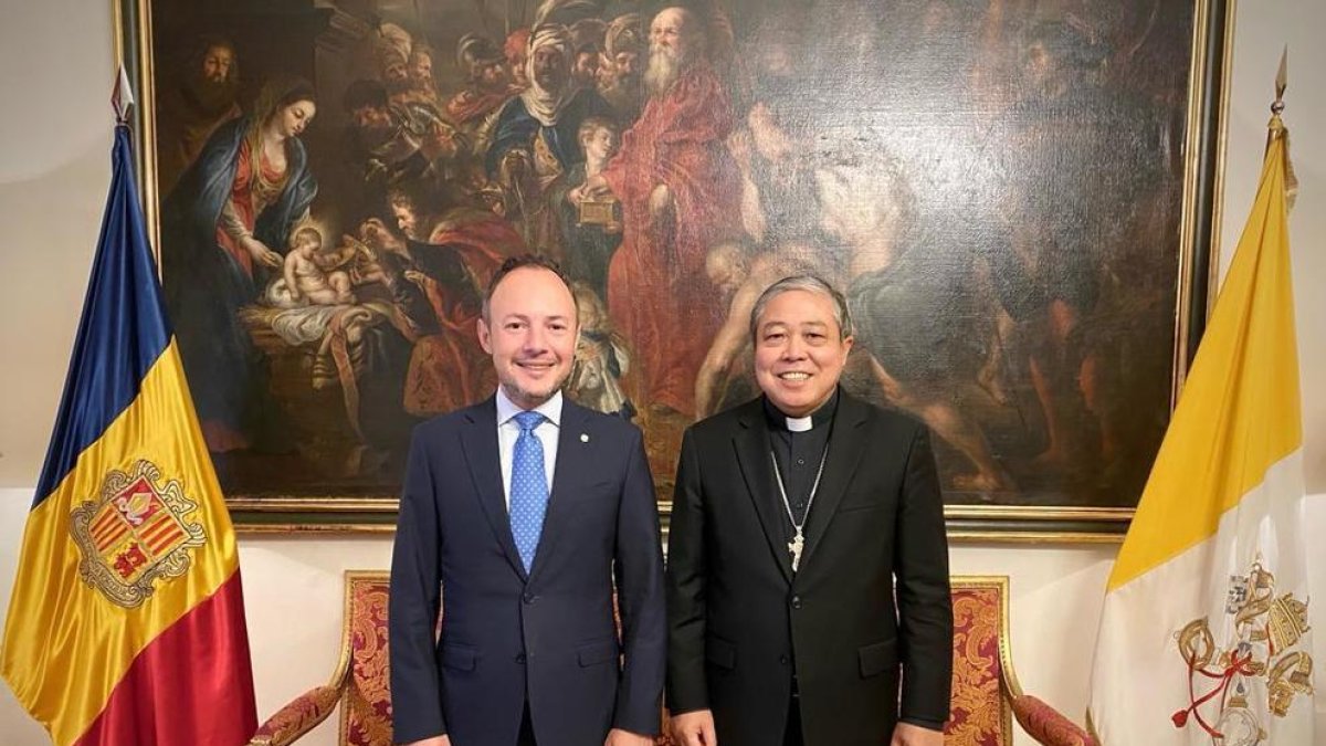 Xavier Espot, i el nunci apostòlic de la Santa Seu a Andorra, Monsenyor Bernardito Cleopas Auza