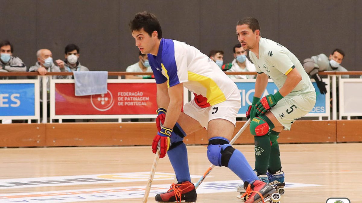 Arnau Dilme, en un partit amb la selecció.