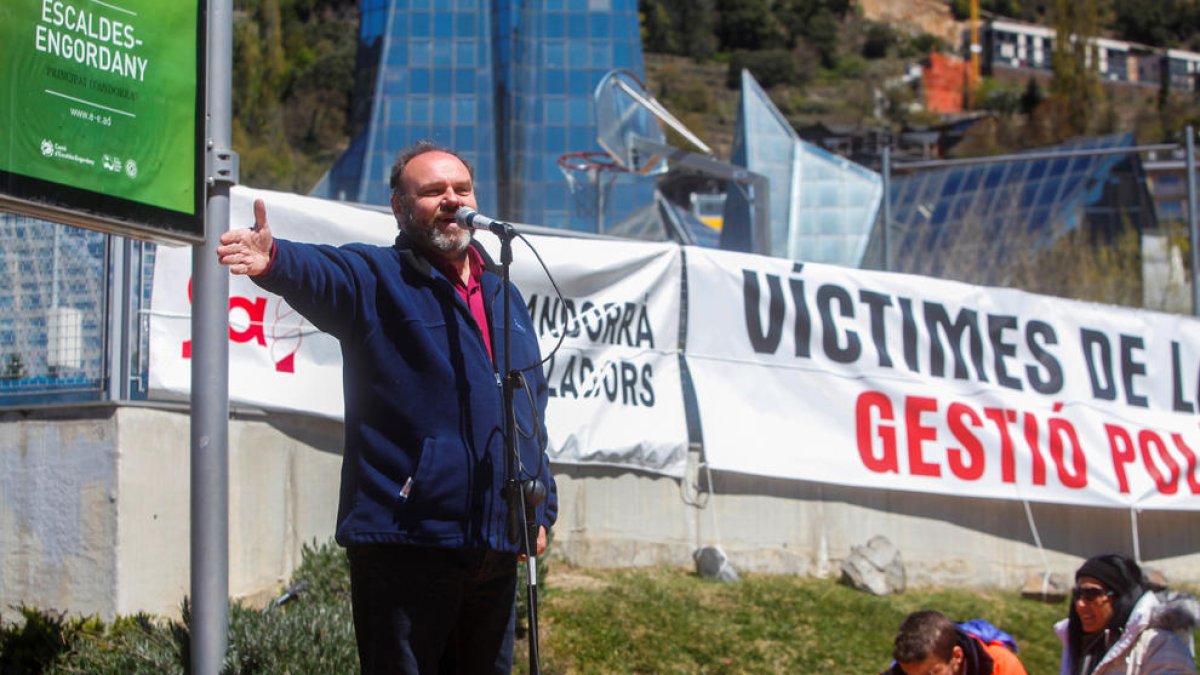 Gabriel Ubach en la concentració del 2016.