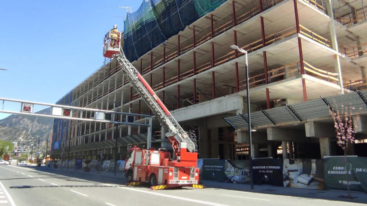 Intervenció dels bombers.