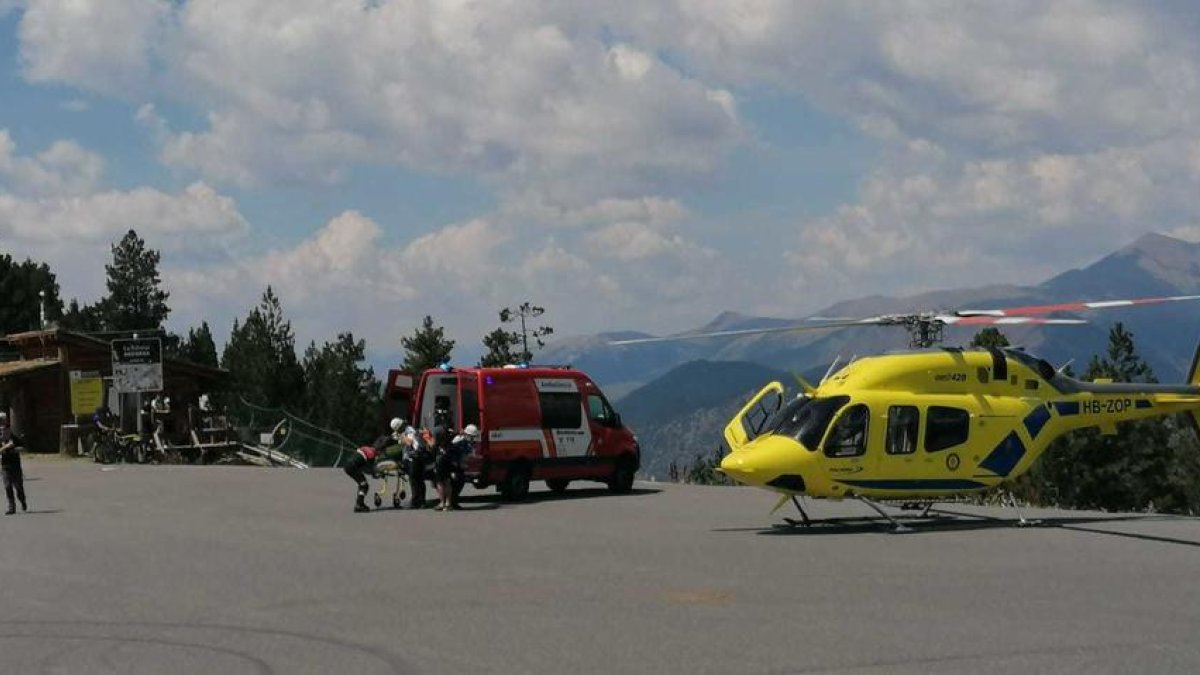 Evacuació en helicòpter