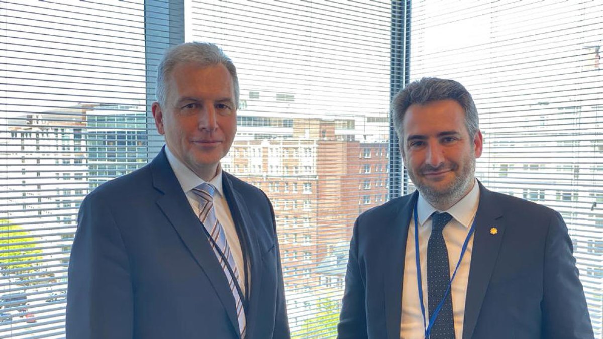 Jover i el director del departament europeu de l'FMI.