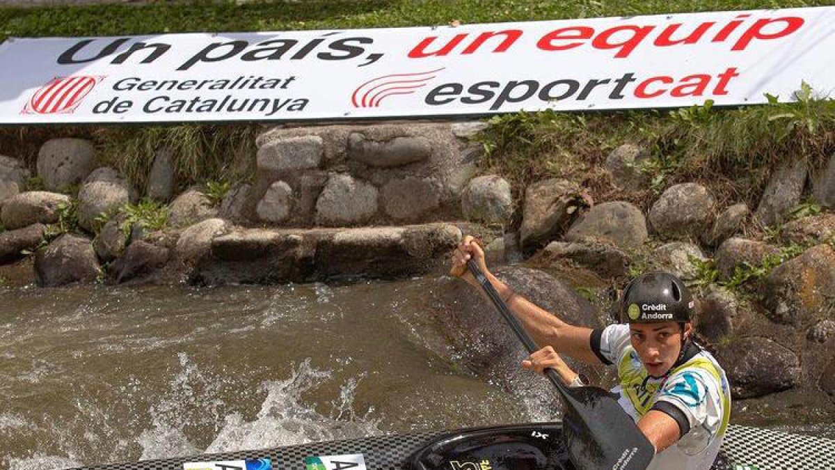 Mònica Doria, a la baixada d'ahir a la Seu.