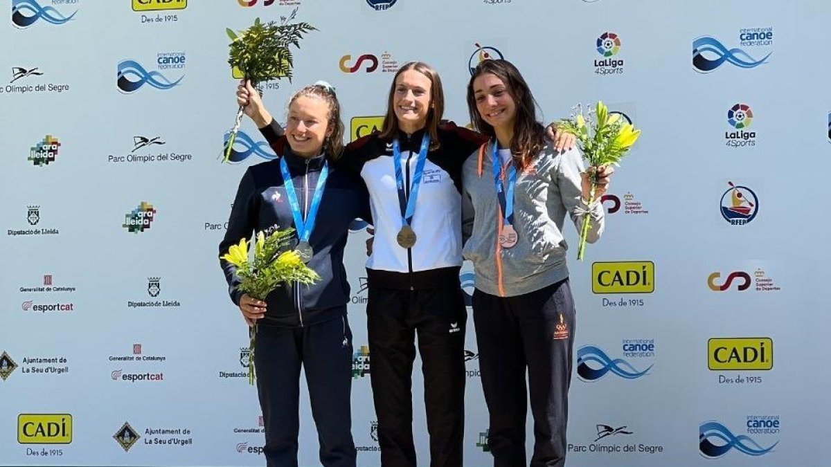 Mònica Doria, al podi de la Copa del Món de la Seu