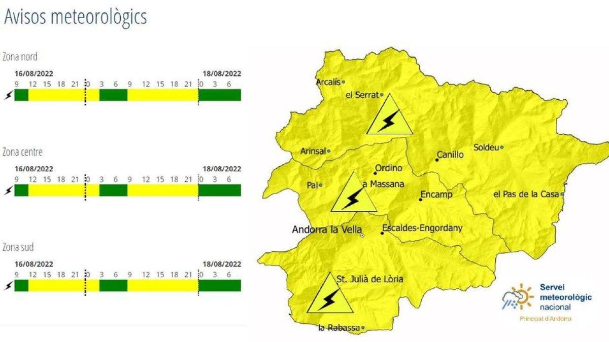 Les tempestes arribaran a partir de la tarda