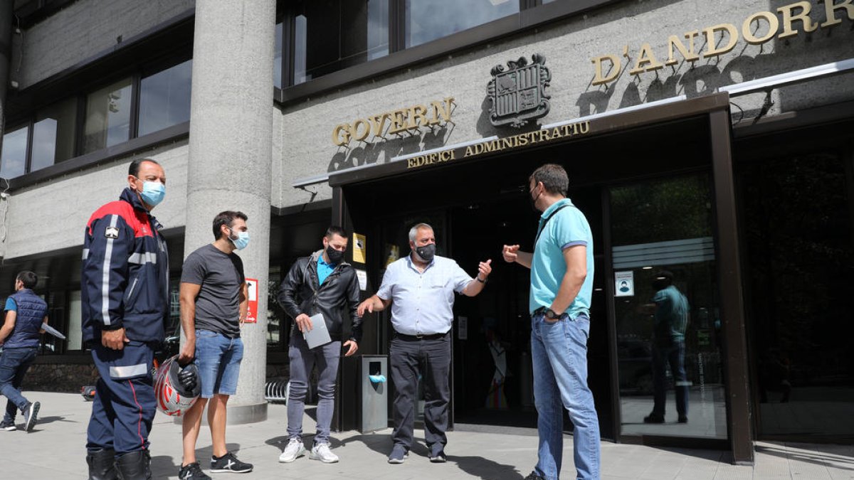 Representants sindicals en una imatge d'arxiu.