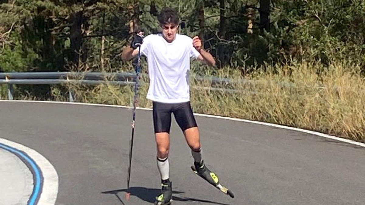 Irineu Esteve durant un dels entrenaments.