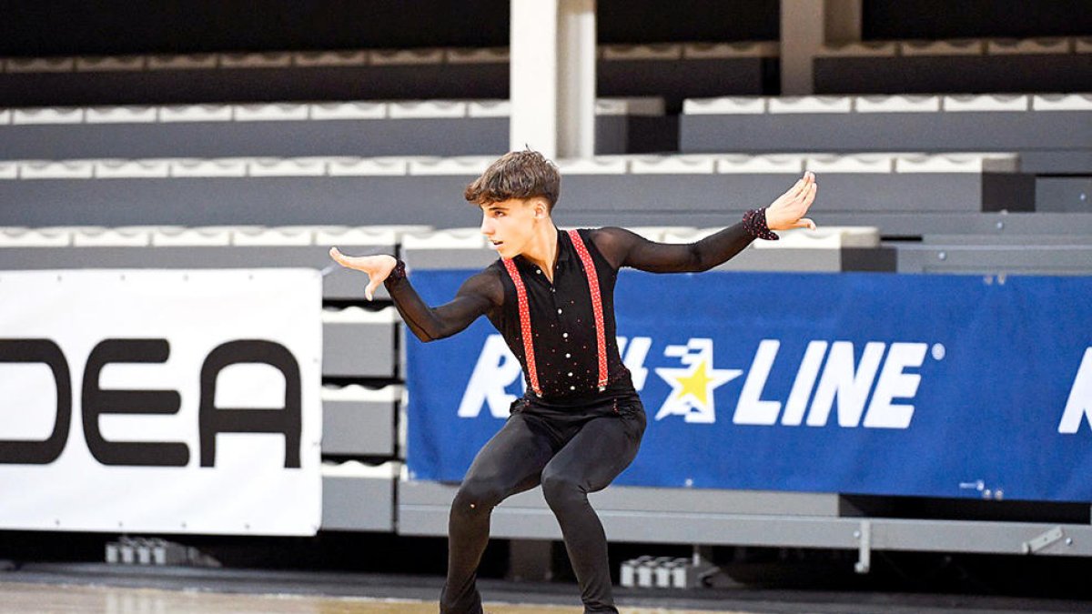 Èric Barbeitos durant l'exercici.