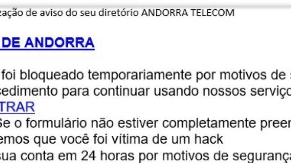 Imatge del missatge que es rep