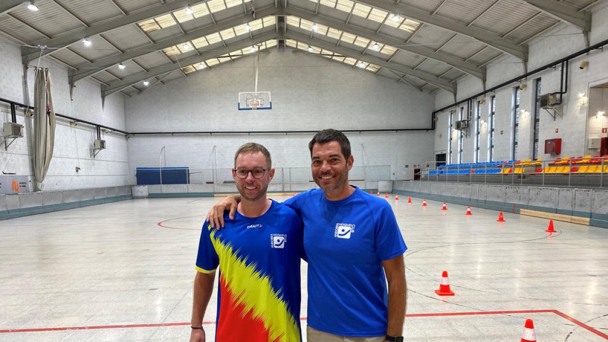 Sam Kay i Manel Rubio, durant la presentació.