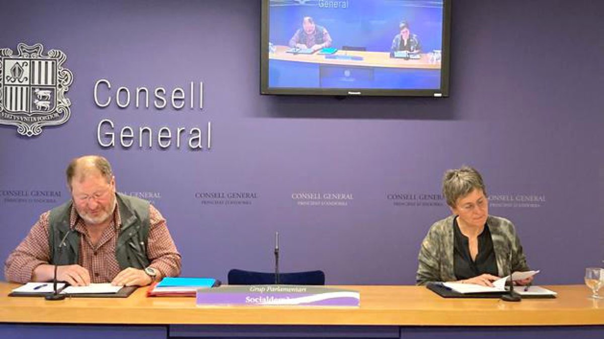 Jordi Font i Susanna Vela, consellers del Partit Socialdemòcrata.