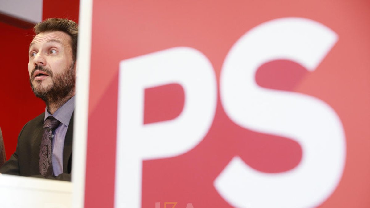 Gerard Alís durant la roda de premsa d'aquest matí