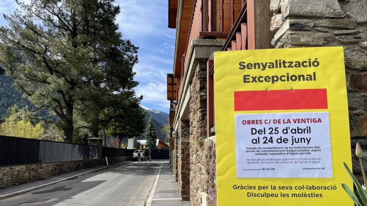 Les obres al carrer de la Ventiga han començat aquesta setmana