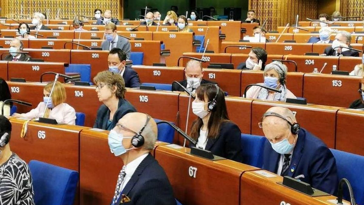 Mònica Bonell a la sessió de primavera de l'Assemblea Parlamentària del Consell d'Europa