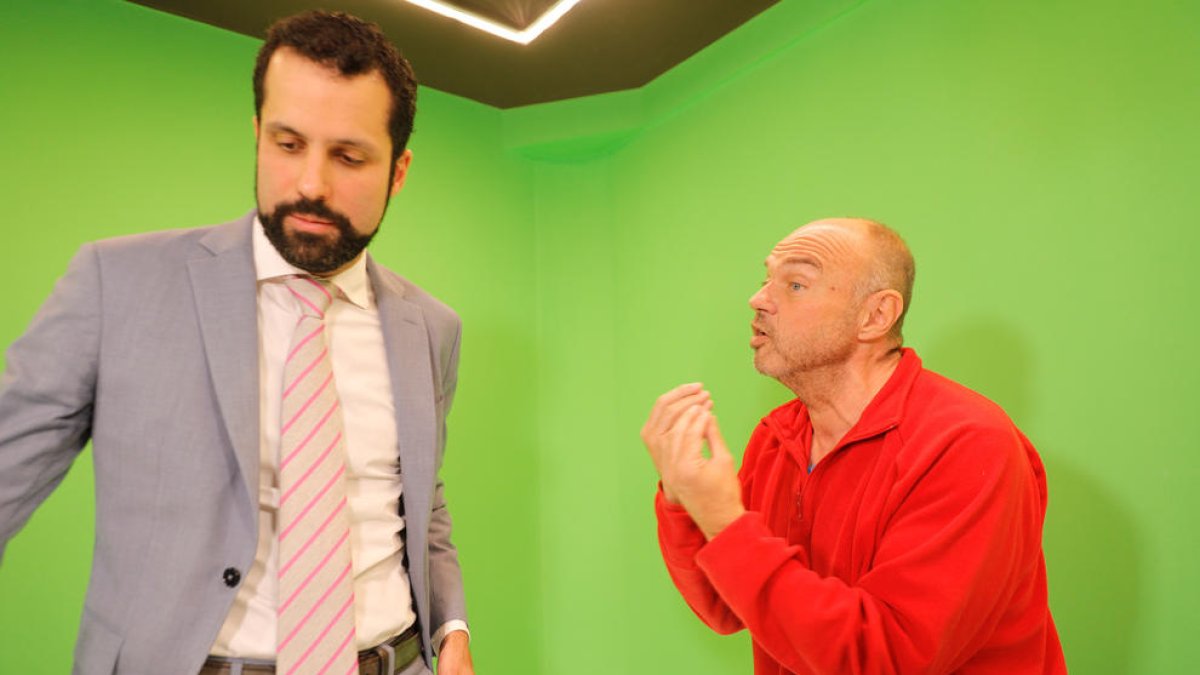 Iago Andreu i Gabriel Ubach després del programa 'L'última paraula'.